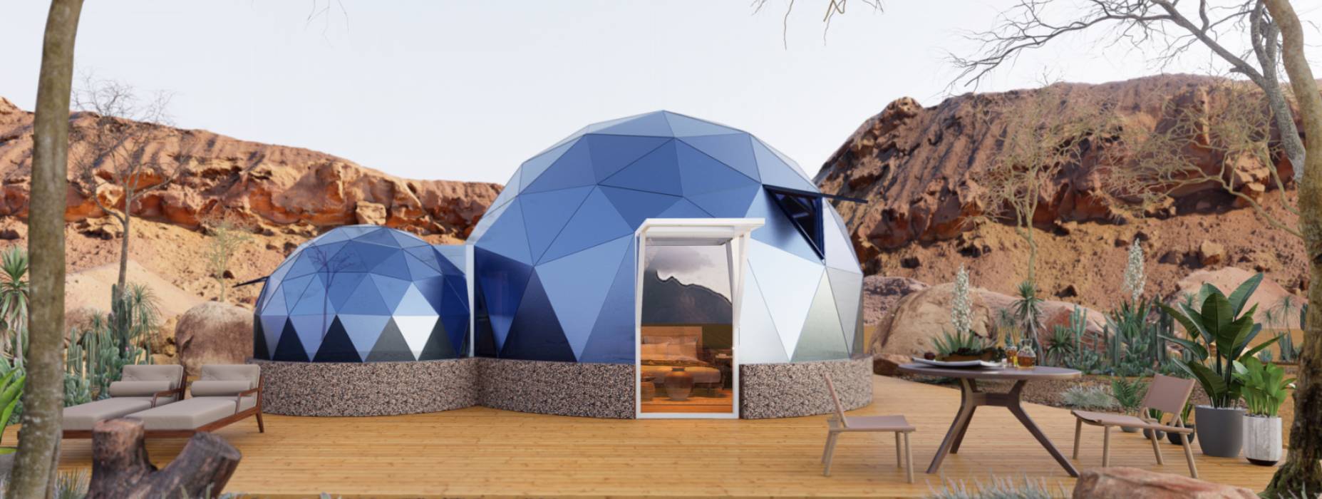 英德市球形智能光伏玻璃星空房